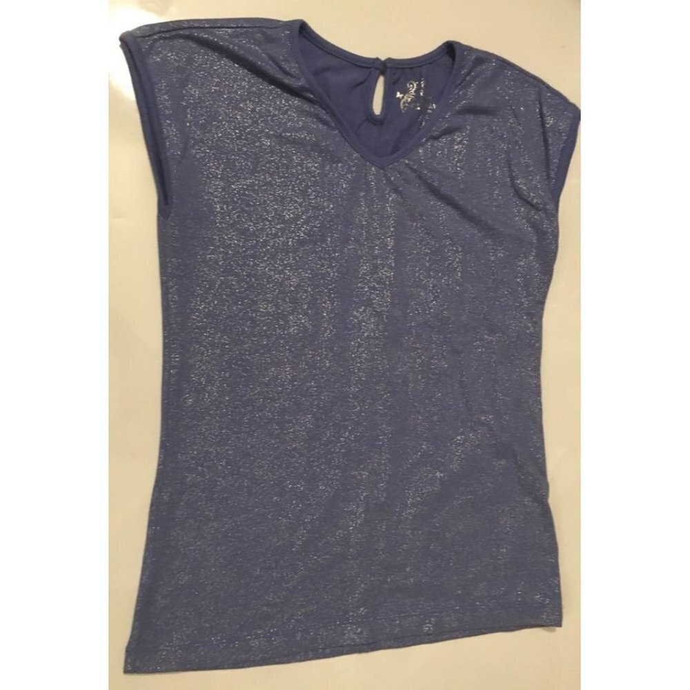 Old Navy Girls Sparkle Shirt Blue Size Large Girls